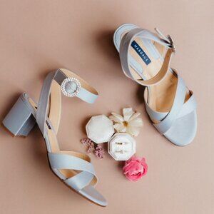 Margaux Bridal Uptown Sandal in Powder Blue - Size 7
